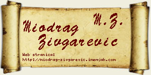 Miodrag Zivgarević vizit kartica